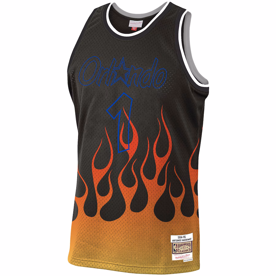 Penny Hardaway Orlando Magic Mitchell & Ness 1994/95 Hardwood Classics Flame Swingman Jersey