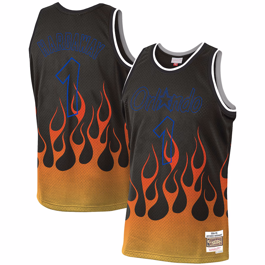 Penny Hardaway Orlando Magic Mitchell & Ness 1994/95 Hardwood Classics Flame Swingman Jersey