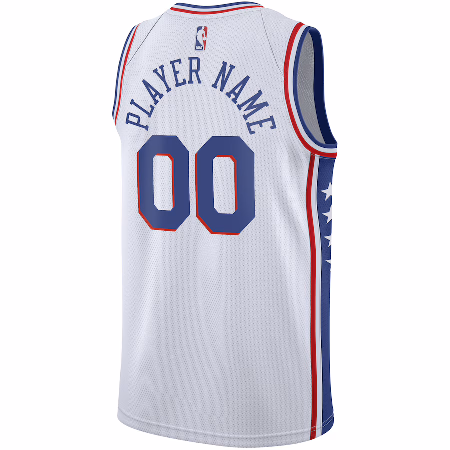 Philadelphia 76ers Maillot personnalisé Swingman 2020/2021 - Édition de l'Association - Blanc