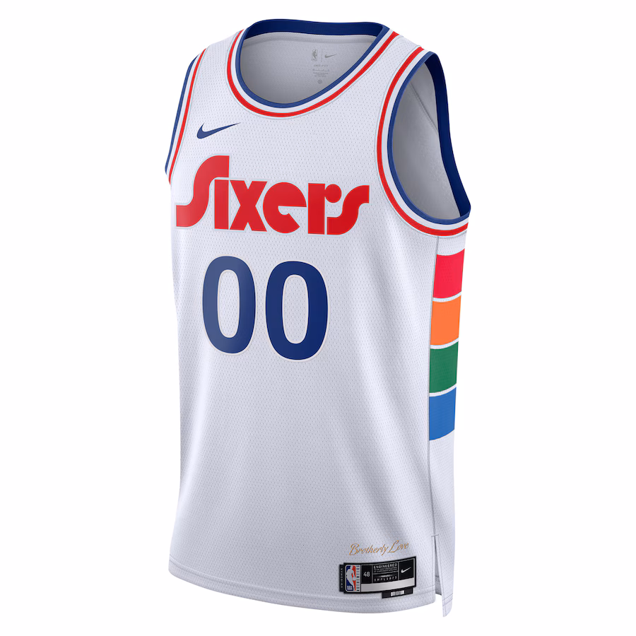 Philadelphia 76ers Maillot Swingman personnalisé unisexe 2024/2025 - Édition Ville - Blanc