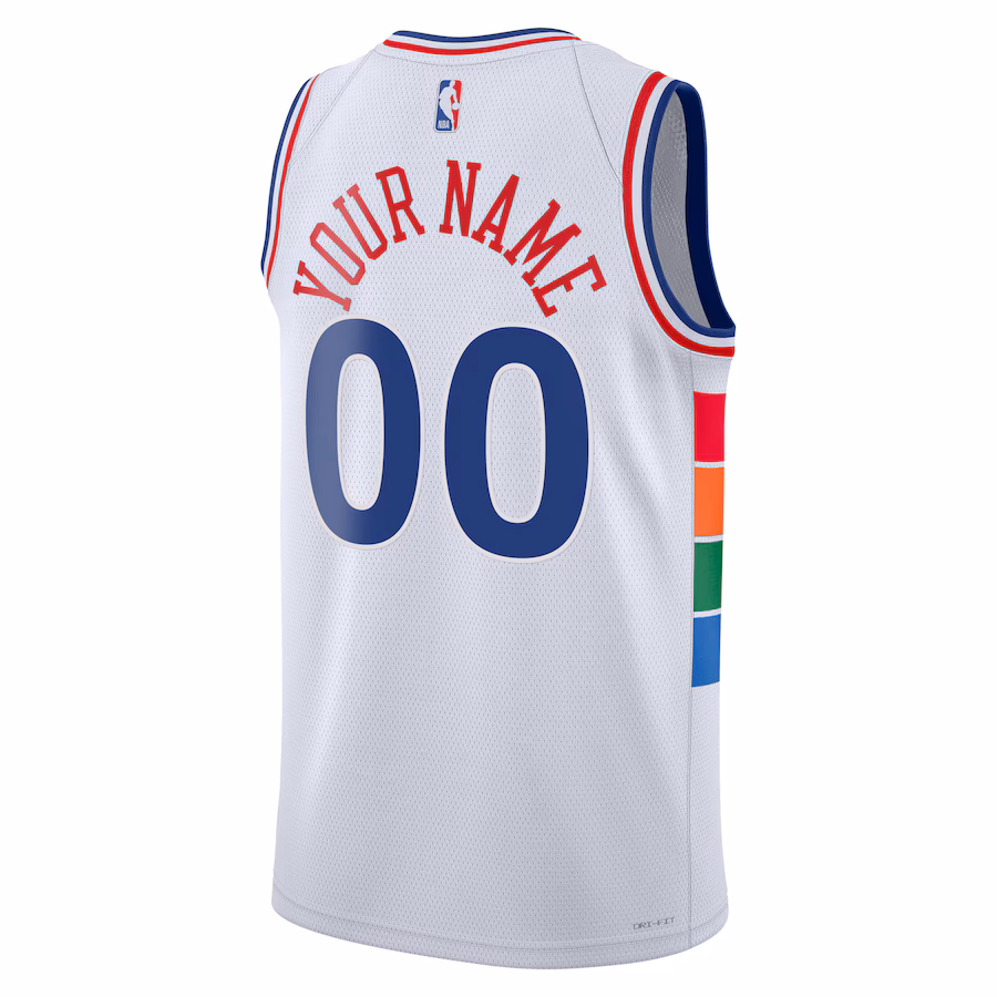 Philadelphia 76ers Maillot Swingman personnalisé unisexe 2024/2025 - Édition Ville - Blanc