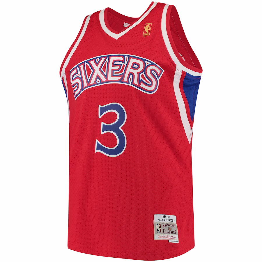 Allen Iverson Philadelphia 76ers Mitchell & Ness 1996/97 Classic Edition Swingman Jersey - Red