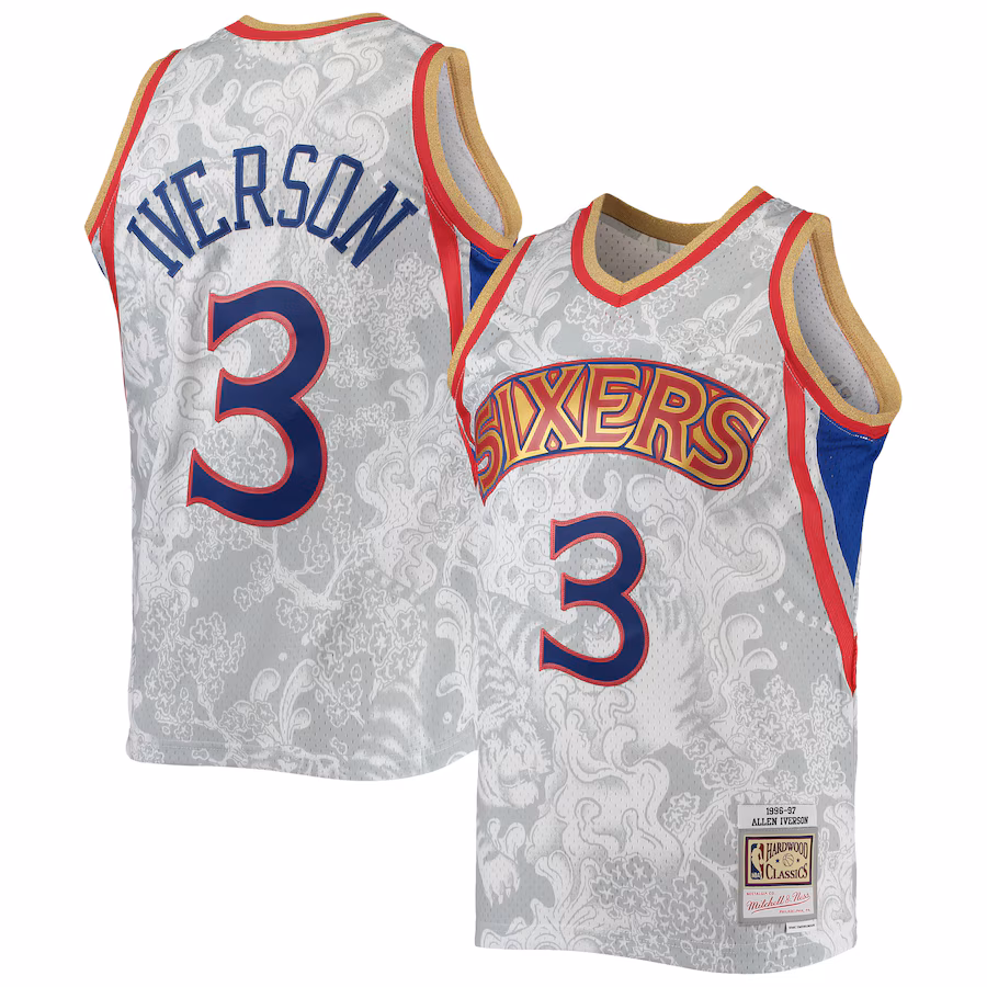 Allen Iverson 76ers Mitchell & Ness 1996-97 Lunar New Year HWC Jersey