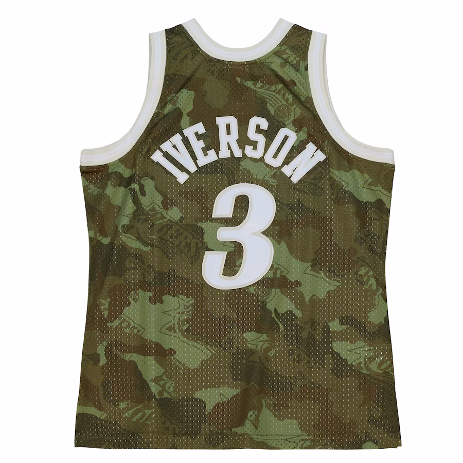 Philadelphia 76ers Allen Iverson 1997/98 Mitchell & Ness Hardwood Classics Ghost Green Swingman Trikot