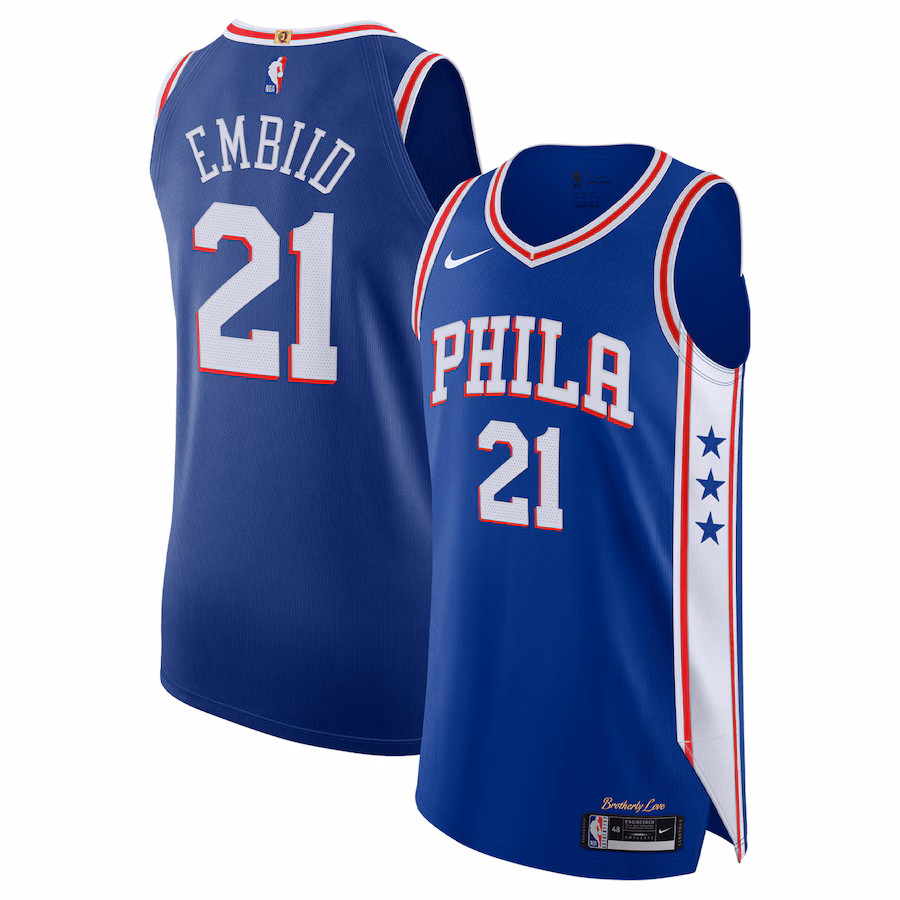 Joel Embiid Philadelphia 76ers Icon Edition Royal Blue Jersey