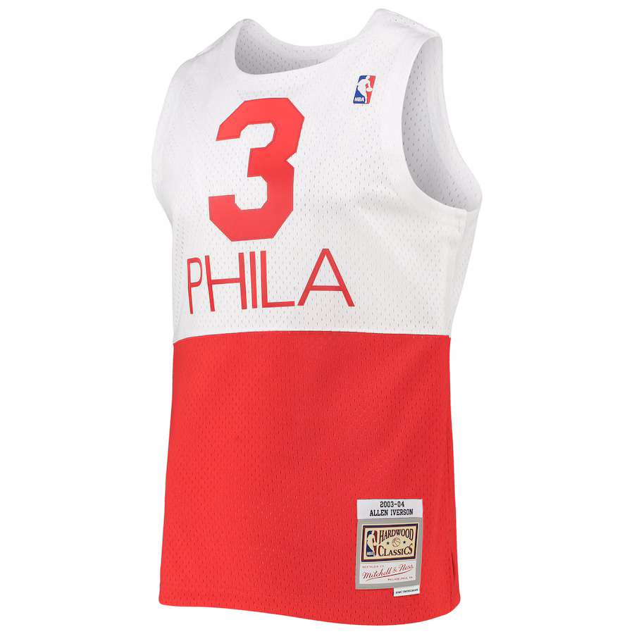 Allen Iverson Philadelphia 76ers 2003/2004 Hardwood Classics Swingman Jersey in White