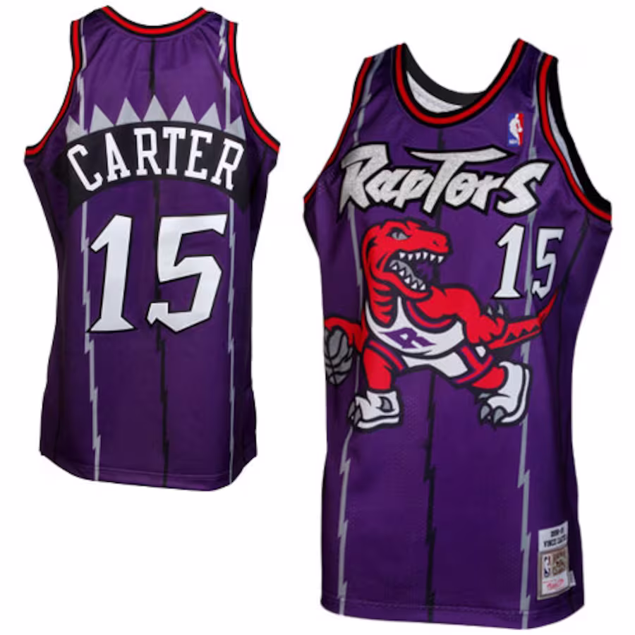 Mitchell & Ness Vince Carter Toronto Raptors 1998/99 Retro Jersey - Purple