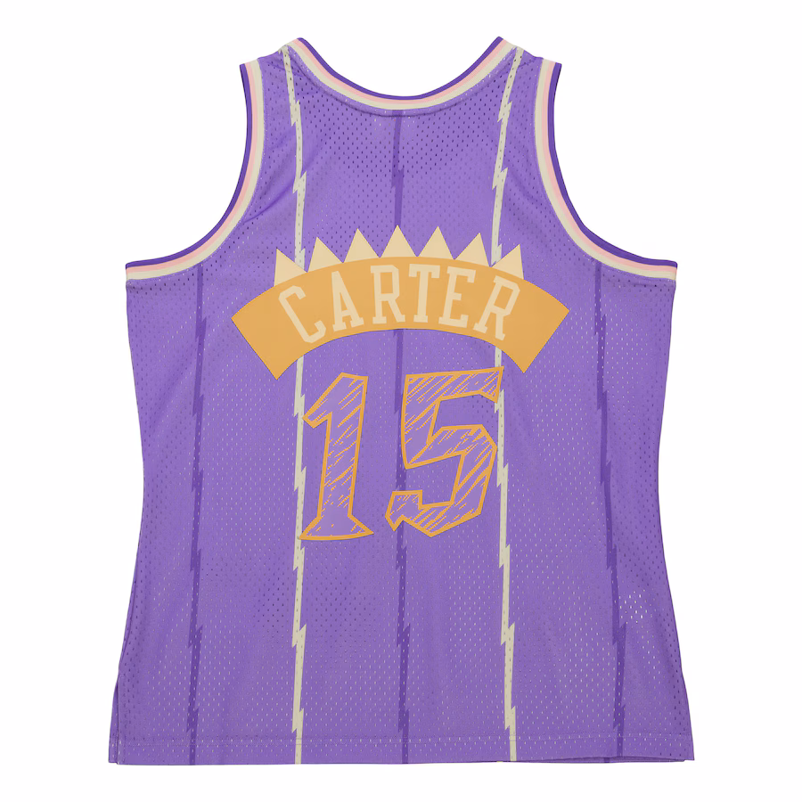 Vince Carter Toronto Raptors Maglia Swingman Sidewalk Sketch 1998/99 Mitchell & Ness - Viola