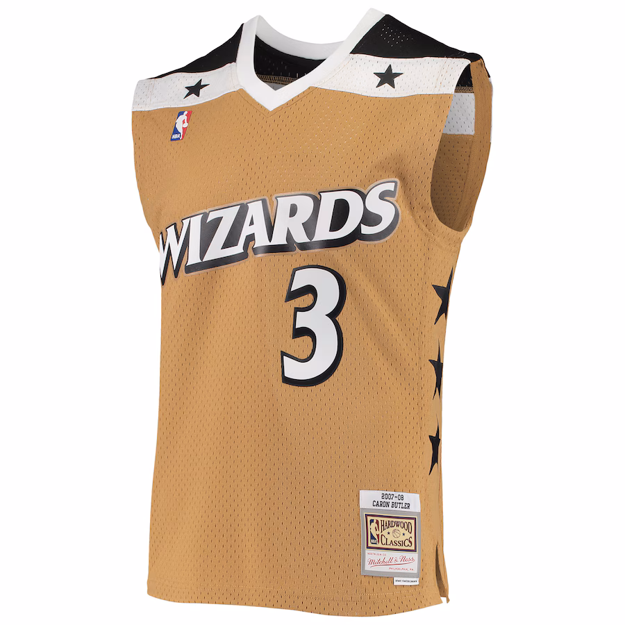 Camiseta Caron Butler Washington Wizards Mitchell & Ness 07/08 HWC Retro
