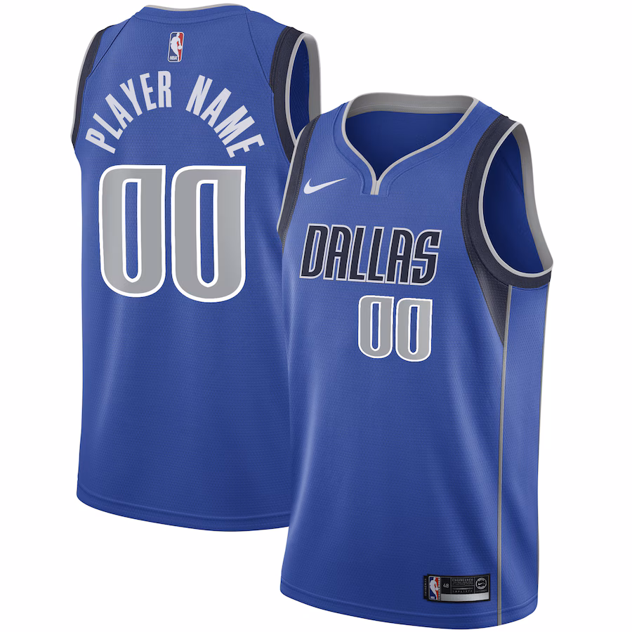 Dallas Mavericks Custom Jersey, Blue