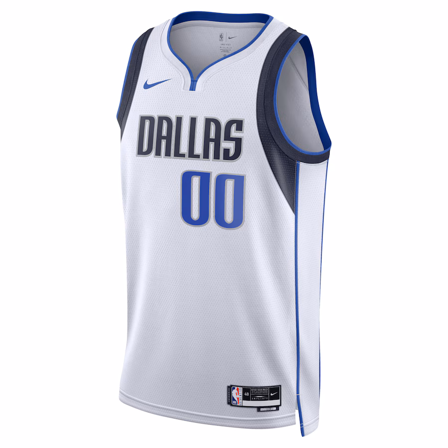 Custom Dallas Mavericks Association Edition Jersey - White