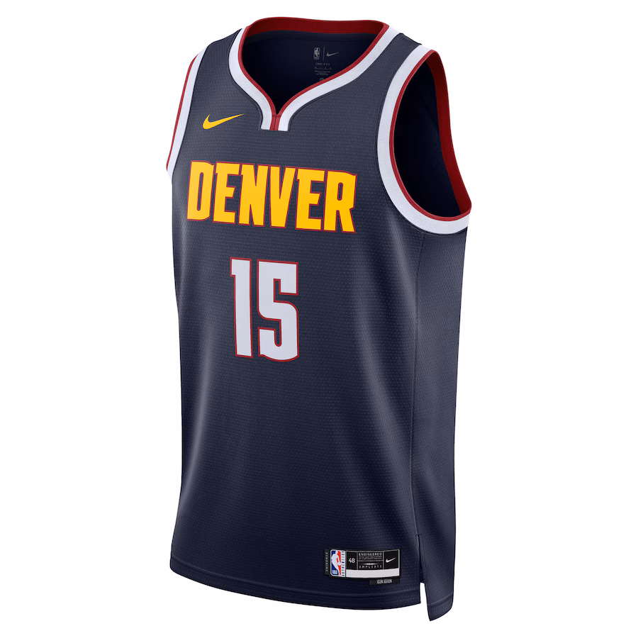 Nikola Jokic, Denver Nuggets, Édition Icône, Bleu Marin