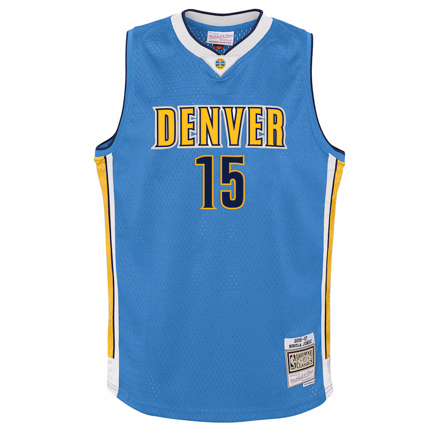 Nikola Jokic, Denver Nuggets, 2016/17 Hardwood Classics Swingman, Light Blue