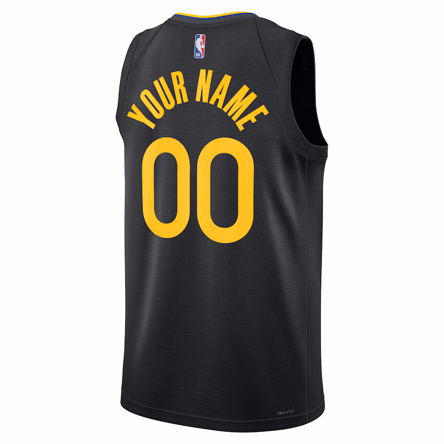 Golden State Warriors,  Unisex 2024/25 Custom Jersey, Statement Edition, Black