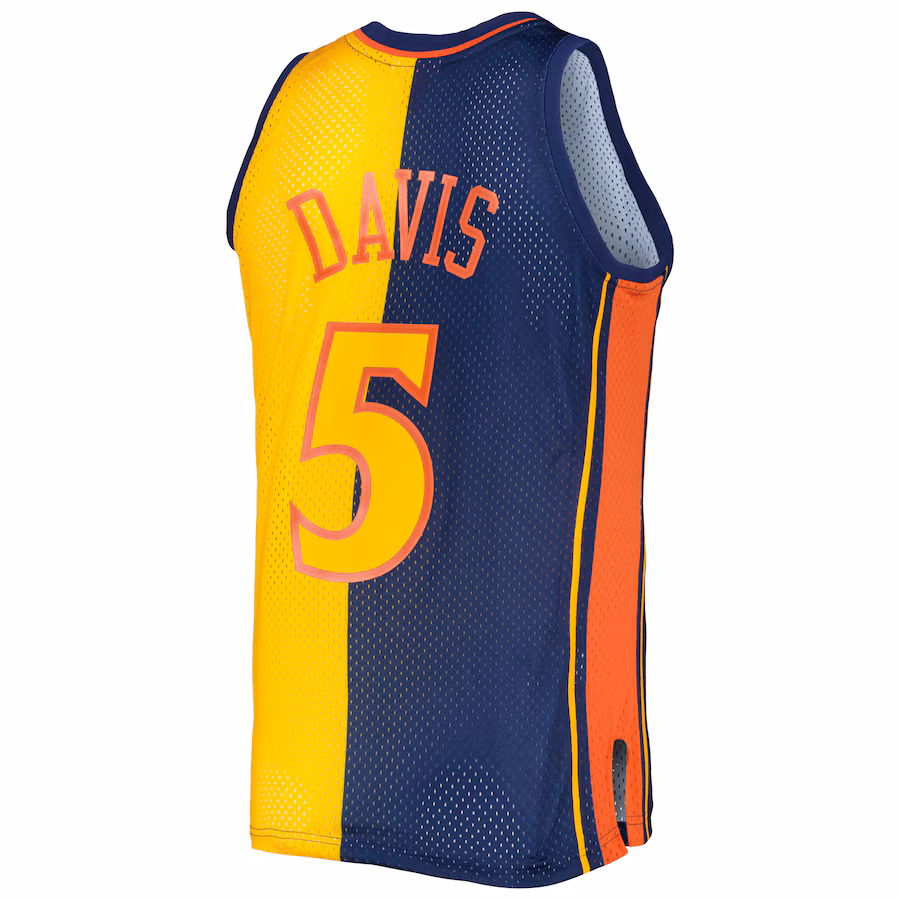 Baron Davis, Golden State Warriors, 2006/07, Navy Blue/Gold