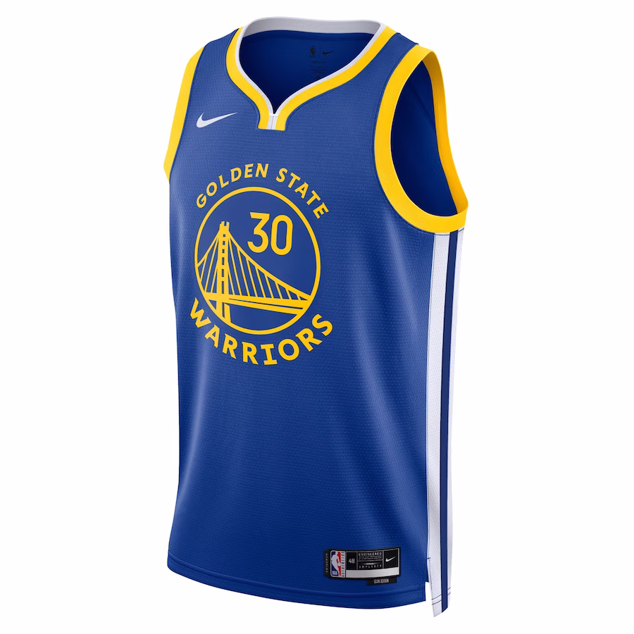 Stephen Curry, Golden State Warriors, Maglia Unisex Edizione Icon, Blu Regale