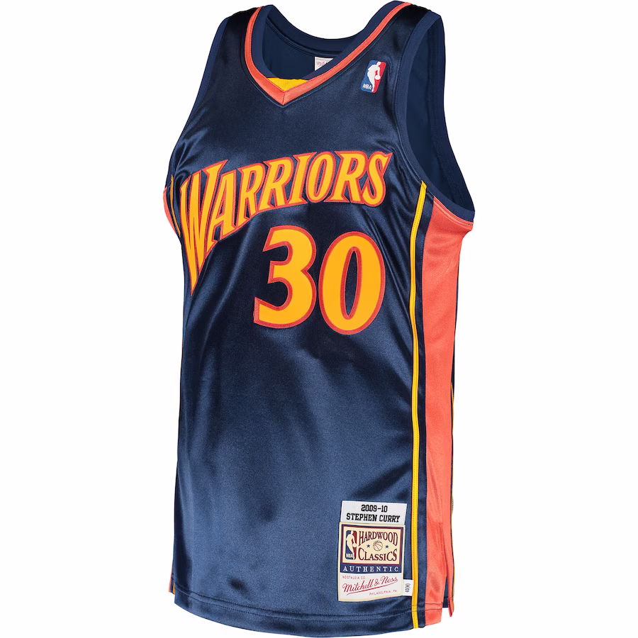 Stephen Curry, Golden State Warriors, 2009/10 Classic Hardwood Jersey, Navy Blue