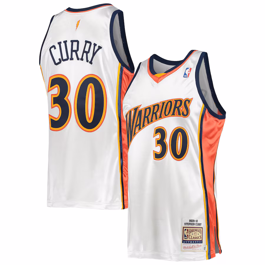 Stephen Curry, Golden State Warriors, 2009/10 Hardwood Classics Jersey, Weiß
