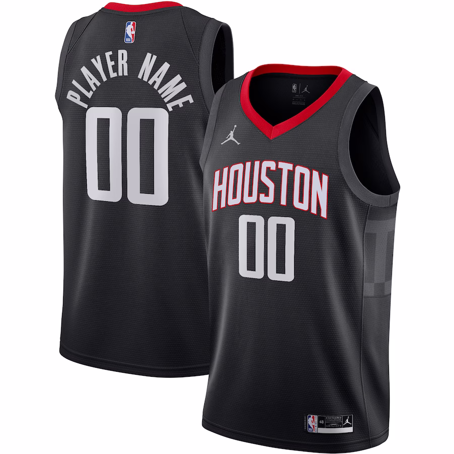 Houston Rockets, Customized Jersey, Statement Edition, Black