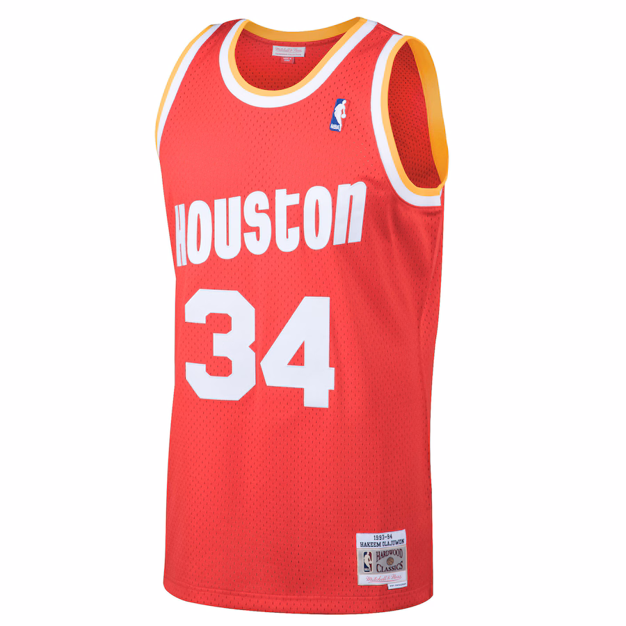 Hakeem Olajuwon, Houston Rockets, 1993/94 Classic Fan Jersey, Red
