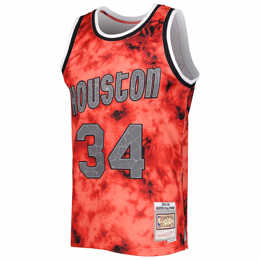 Hakeem Olajuwon, Houston Rockets, 1993/94 Galaxy Swingman Jersey, Red
