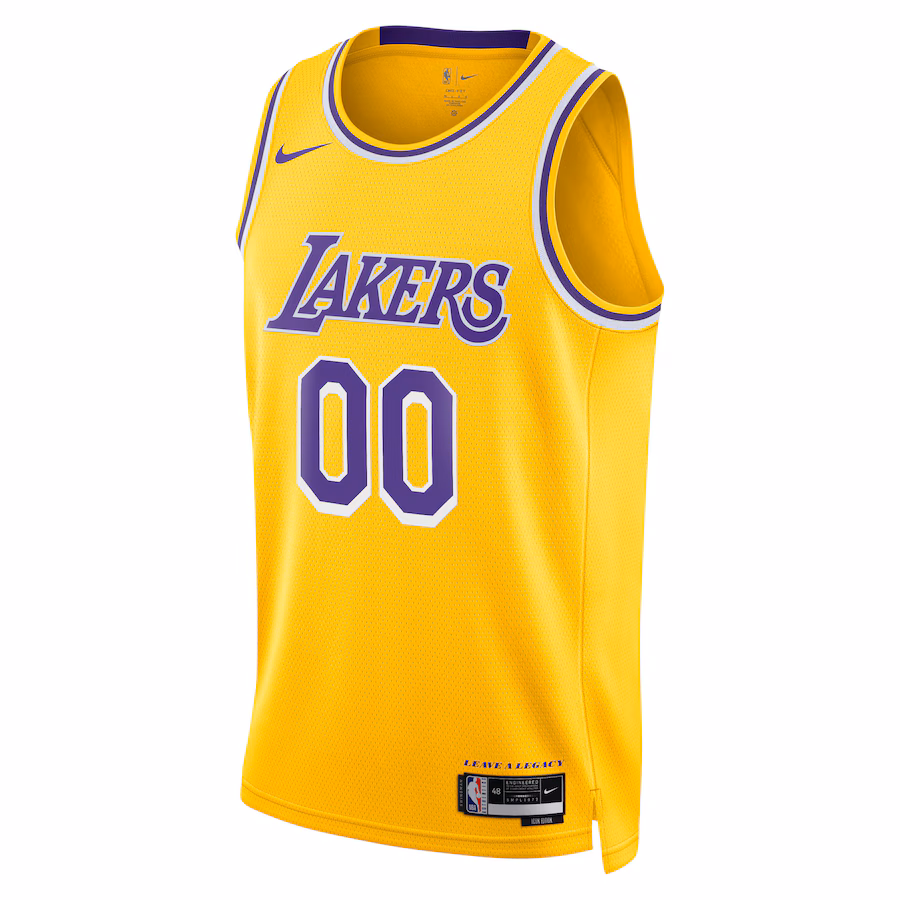 Los Angeles Lakers Unisex Custom Jersey, Icon Edition, Gold