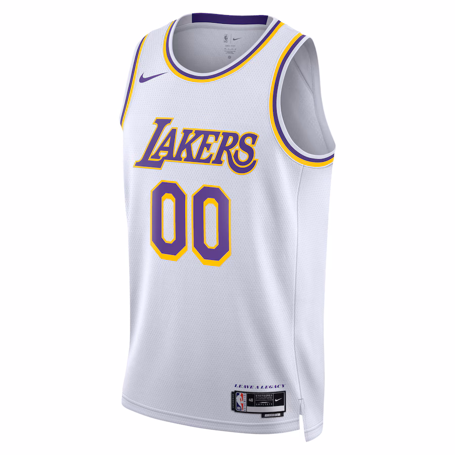 Maglia Personalizzata Bianca Los Angeles Lakers Association Edition