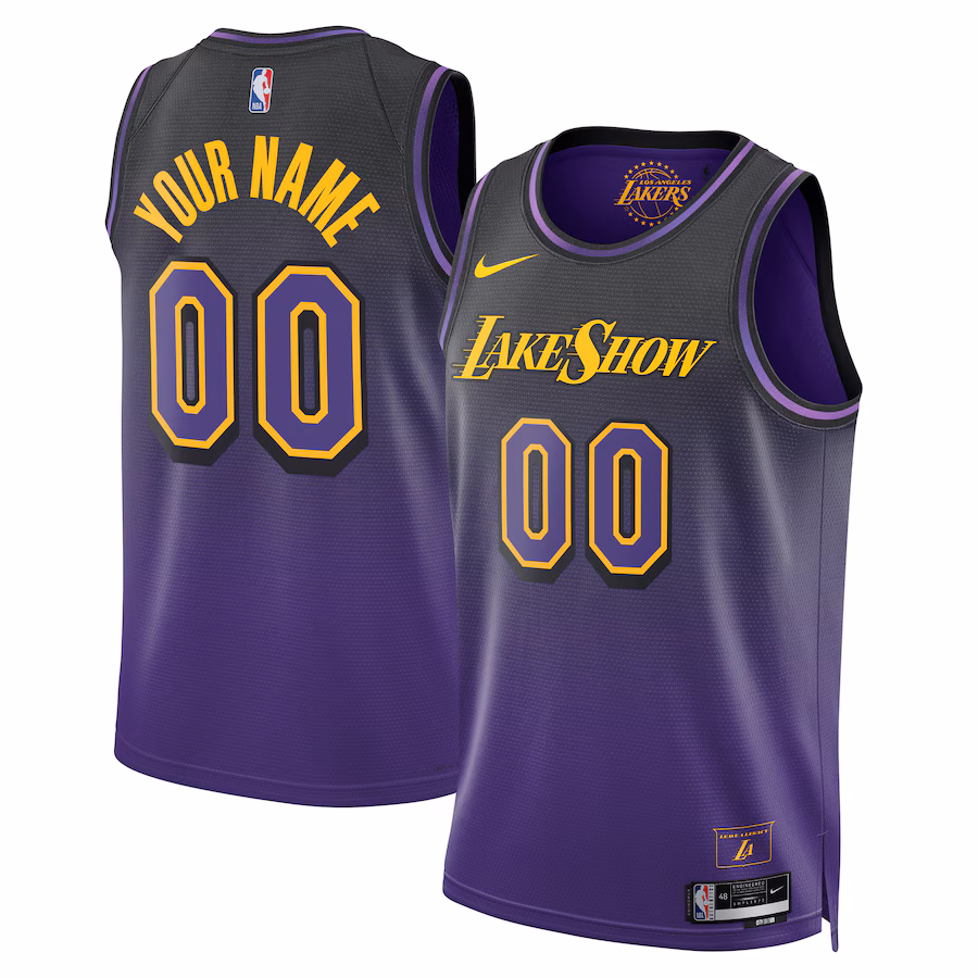 Los Angeles Lakers, Unisex, 2024/25 Custom Jersey, City Edition, Purple