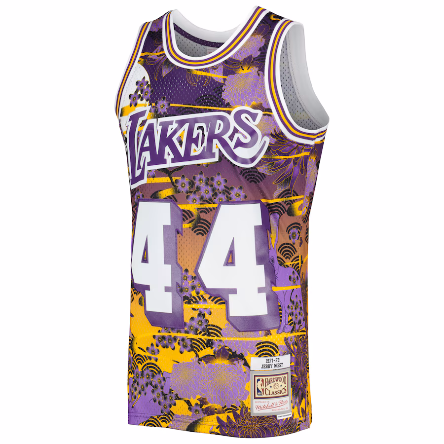 Jerry West, Los Angeles Lakers, 1971/72 Classic Lunar New Year Fan Edition Jersey, Purple