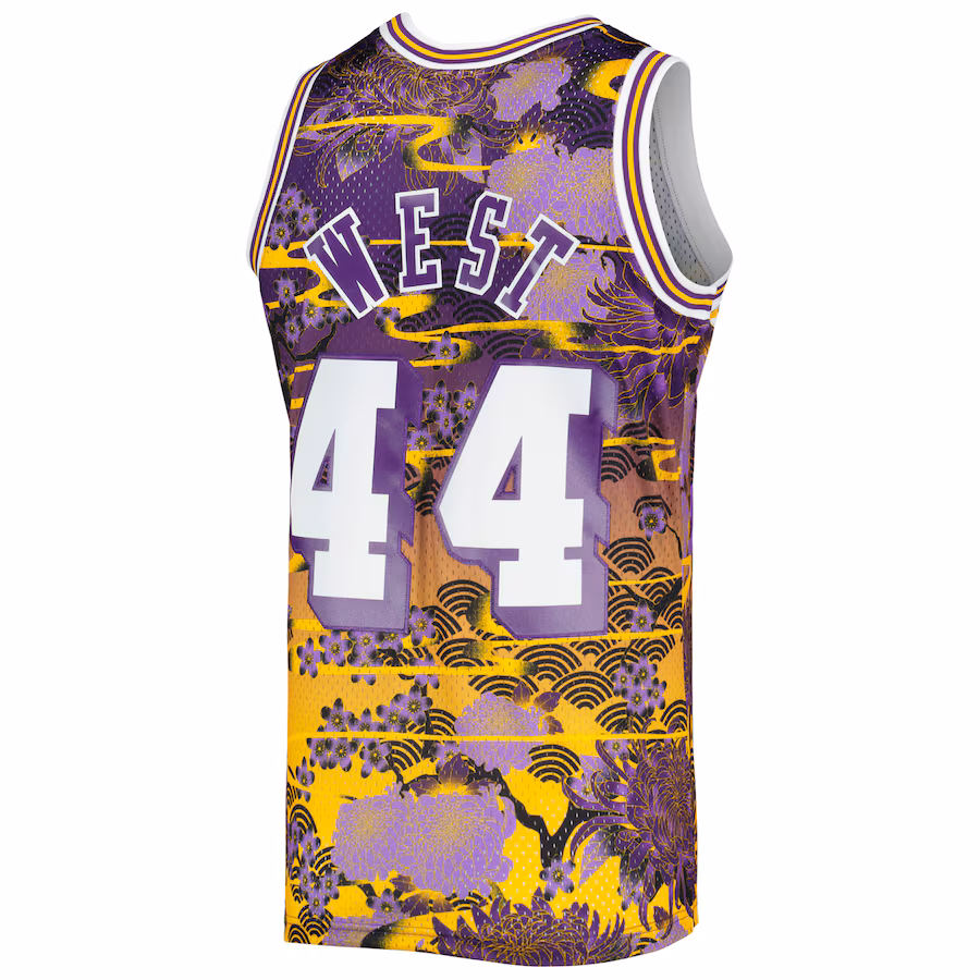 Jerry West, Los Angeles Lakers, 1971/72 Classic Lunar New Year Fan Edition Jersey, Purple