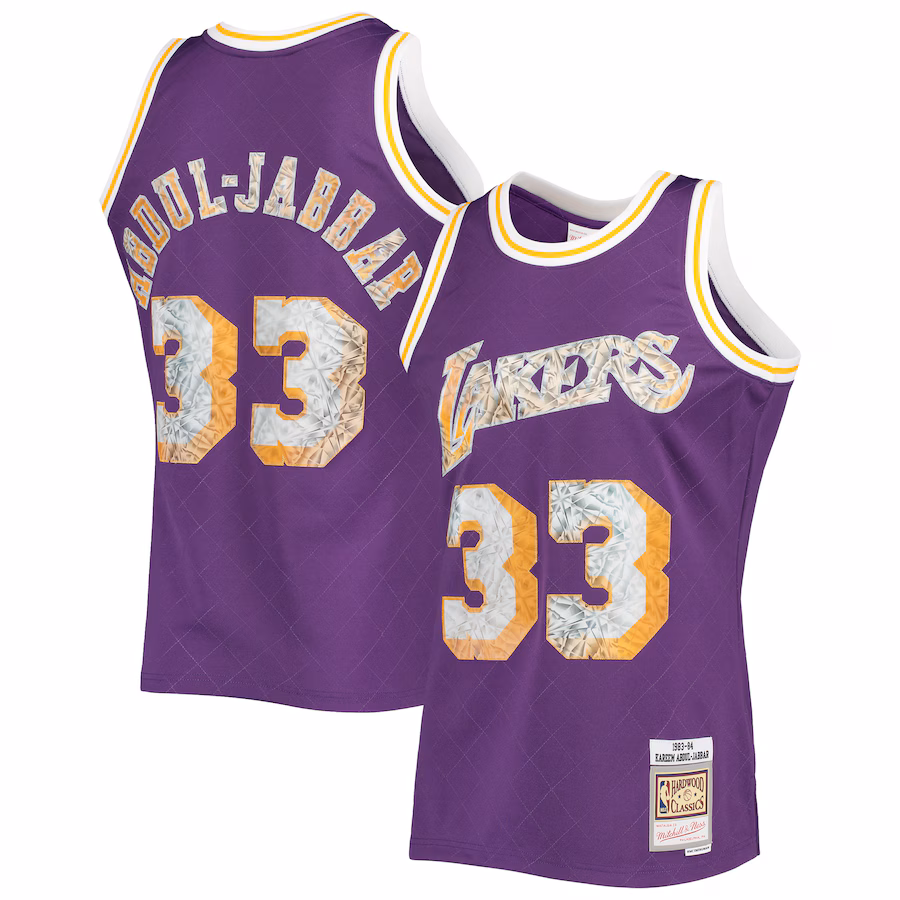 Kareem Abdul-Jabbar, Los Angeles Lakers, 1996-97 Classic NBA 75. Jahrestag Diamond, Lila