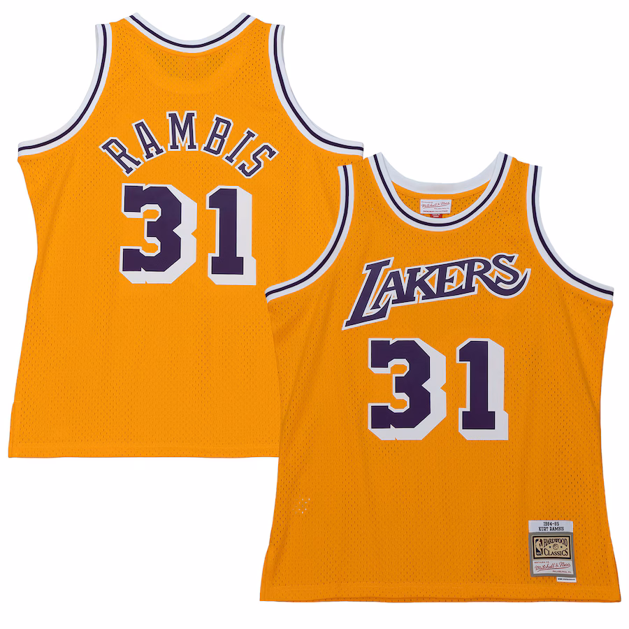 Kurt Rambis, Los Angeles Lakers, 1984/85 Saison Fan Edition Jersey, Gold