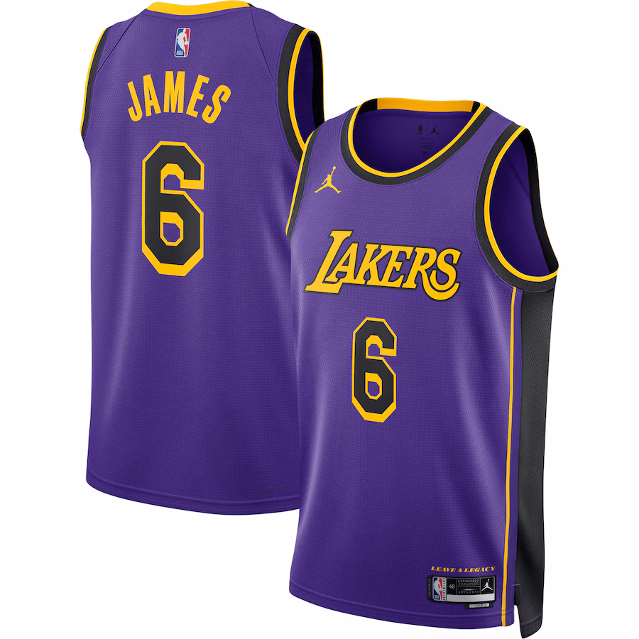 LeBron James, Los Angeles Lakers, Unisex, Statement Edition, Purple