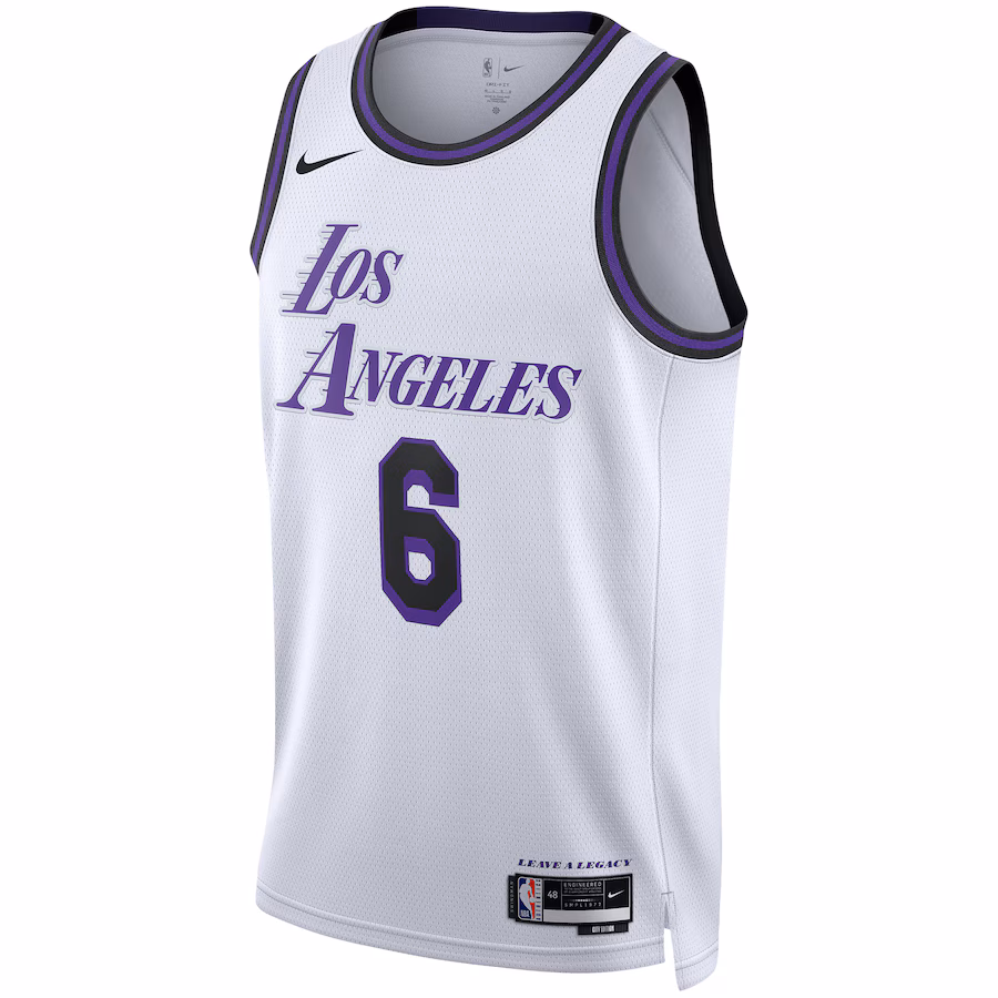 LeBron James, Los Angeles Lakers, Unisex, Stagione 2022/23, Edizione Città, Bianca