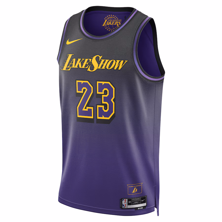LeBron James, Los Angeles Lakers, Unisexo, Temporada 2024/25, Edición Ciudad, Púrpura