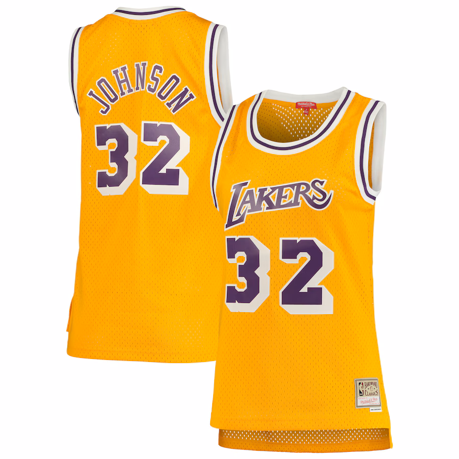 Magic Johnson, Los Angeles Lakers, Women's 1984/85 Hardwood Classics, Gold