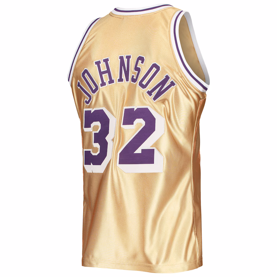 Magic Johnson, Los Angeles Lakers, 75e Anniversaire, Maillot Classique 1984/85, Or