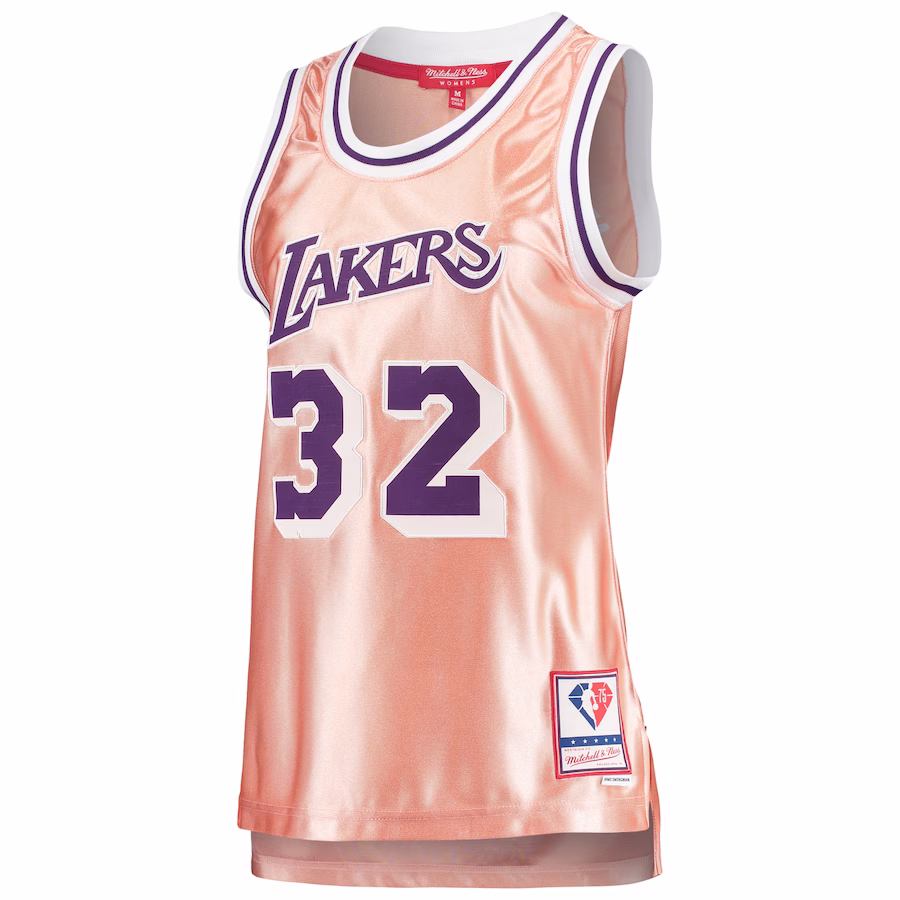 Magic Johnson, Los Angeles Lakers, Women's 75th Anniversary Rose Gold, Pink