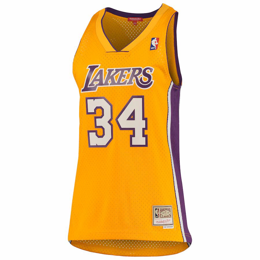 Shaquille O'Neal, Los Angeles Lakers, Women's, 1999/00, Hardwood Classics, Gold