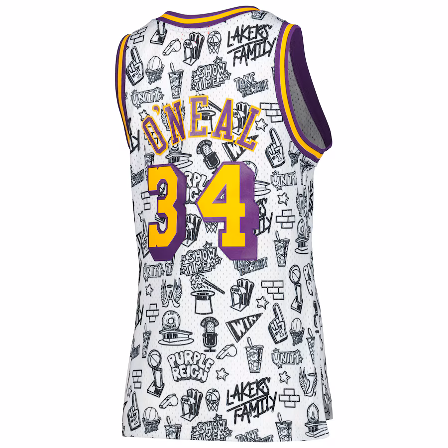 Shaquille O'Neal, Los Angeles Lakers, 1996 Women's, White
