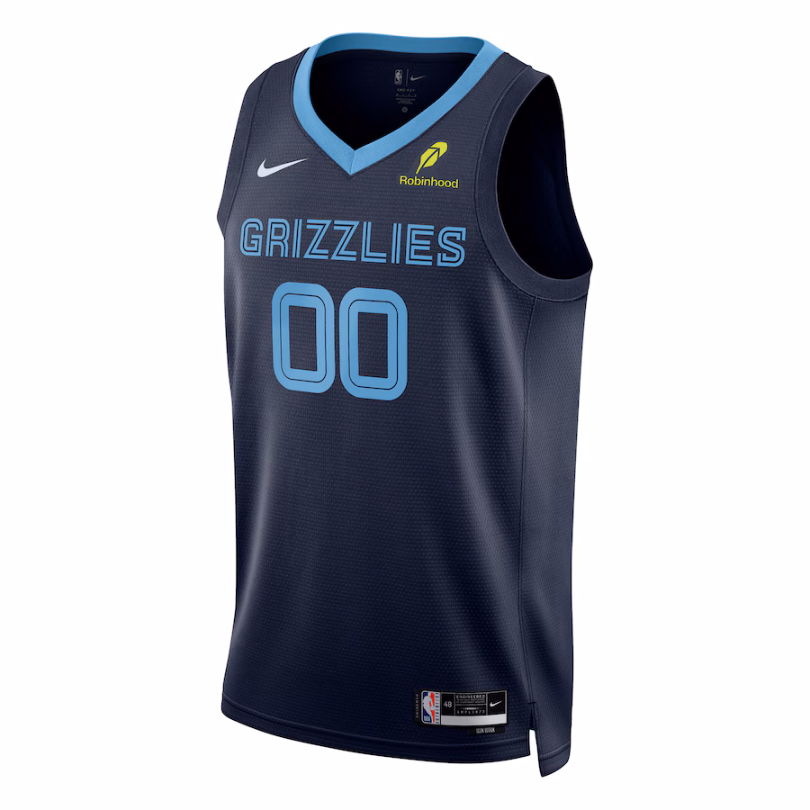 Memphis Grizzlies Badge Jersey, Icon Edition, Navy Blue