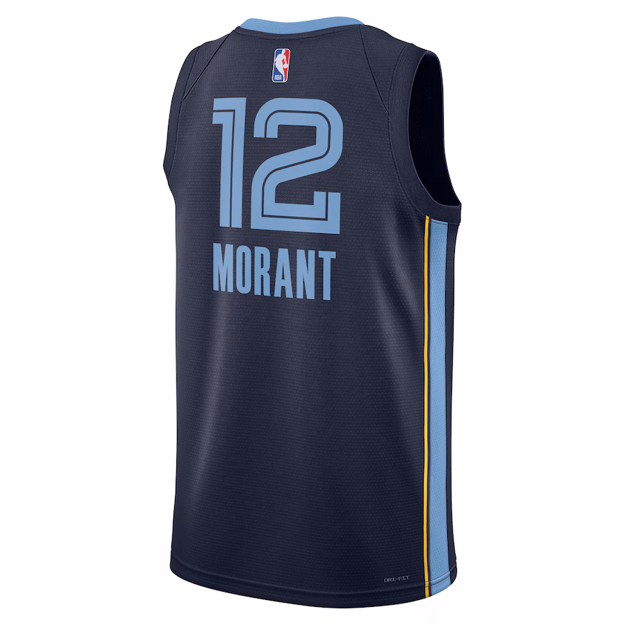 Ja Morant, Memphis Grizzlies, Icon Edition, Navy Blue