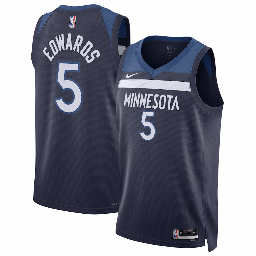 Anthony Edwards Minnesota Timberwolves Icon Edition Navy Blue