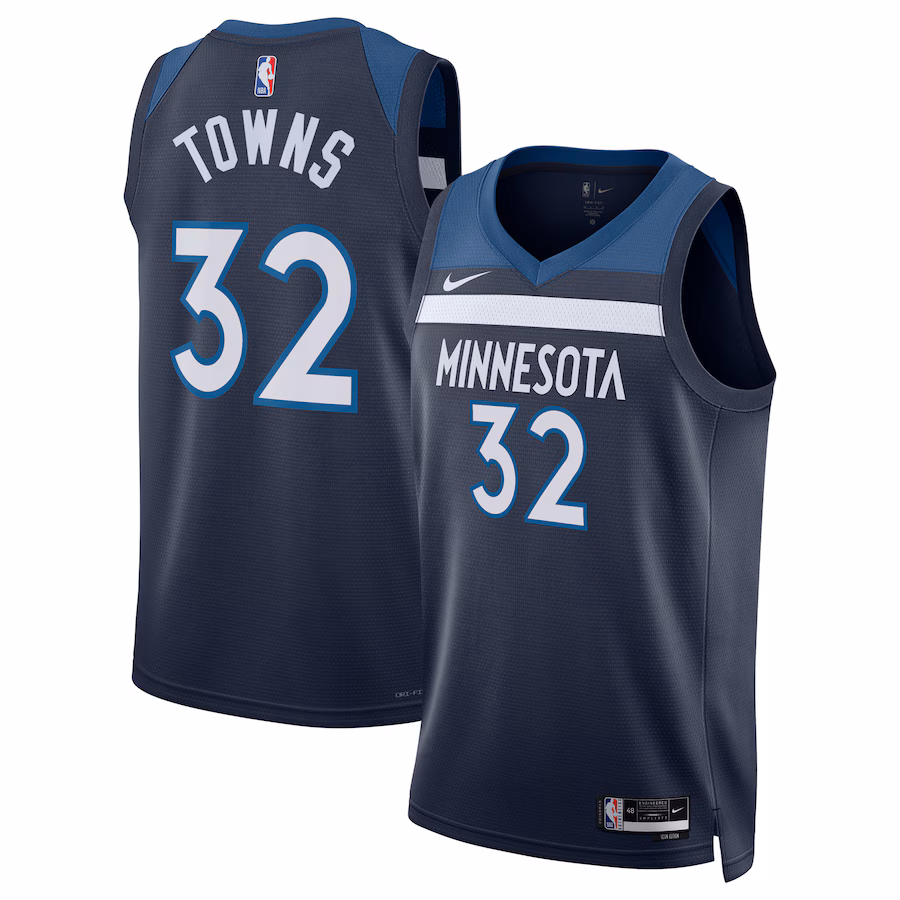 Karl Anthony Towns Minnesota Timberwolves Icon Edition Navy Blue