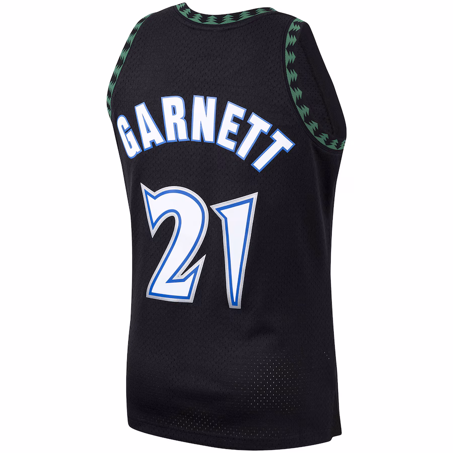 Maglia nera di Kevin Garnett dei Minnesota Timberwolves