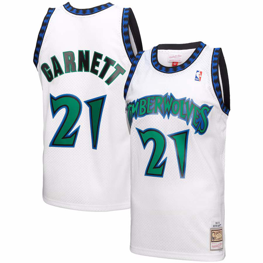 Kevin Garnett Minnesota Timberwolves 1997-98 White Jersey
