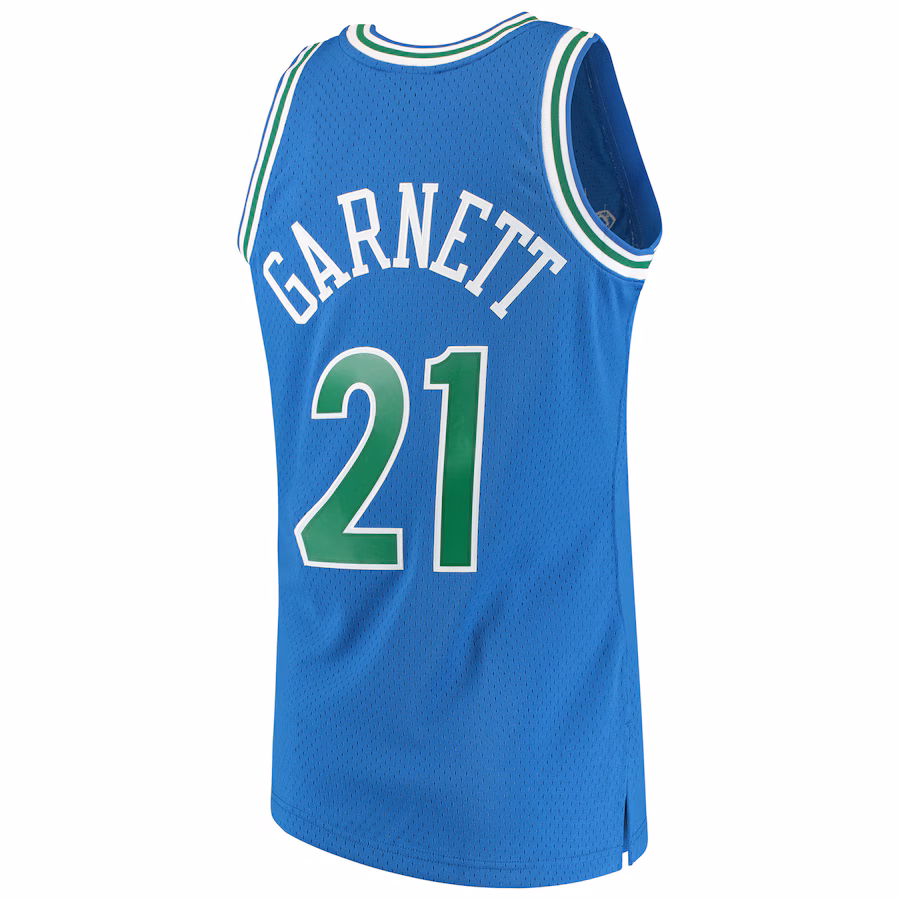 ：Maglia blu di Kevin Garnett dei Minnesota Timberwolves nel 1995-97