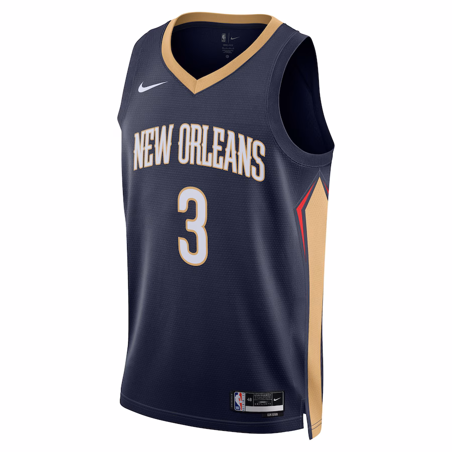 CJ McCollum, New Orleans Pelicans, Icon-Edition, Marineblau