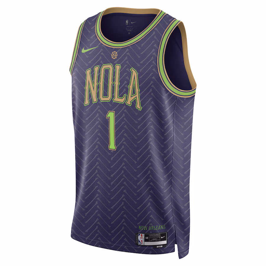Zion Williamson, New Orleans Pelicans, Temporada 2024/25, Edición Ciudad, Púrpura
