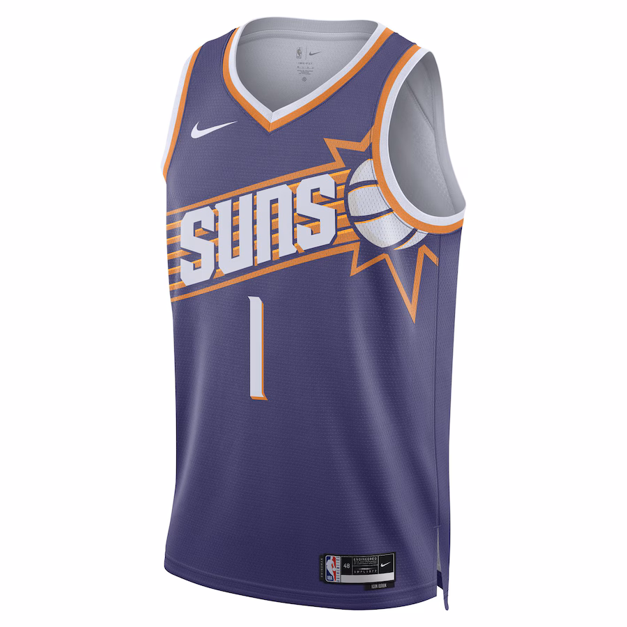 Maillot Unisex Swingman de Devin Booker pour les Phoenix Suns - Édition Icône - Violet